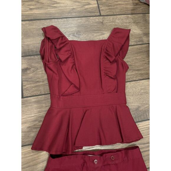 Bobbie Brooks VTG 60s MOD Fairy Wide Leg Flare Pantsuit Ruffle Festival Coquette - Picture 5 of 8